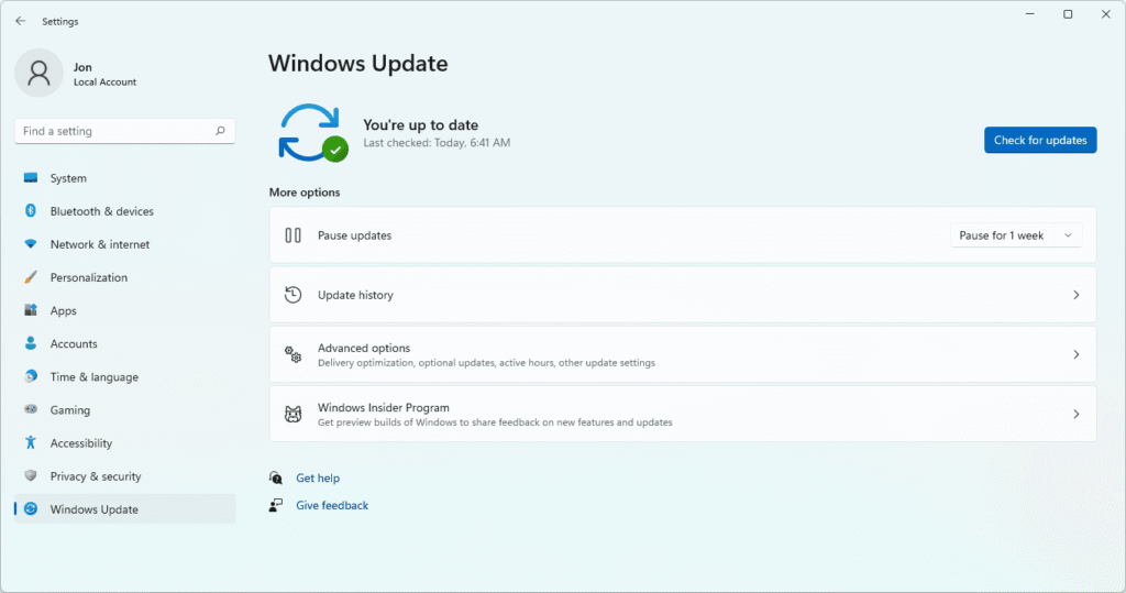 Windows update