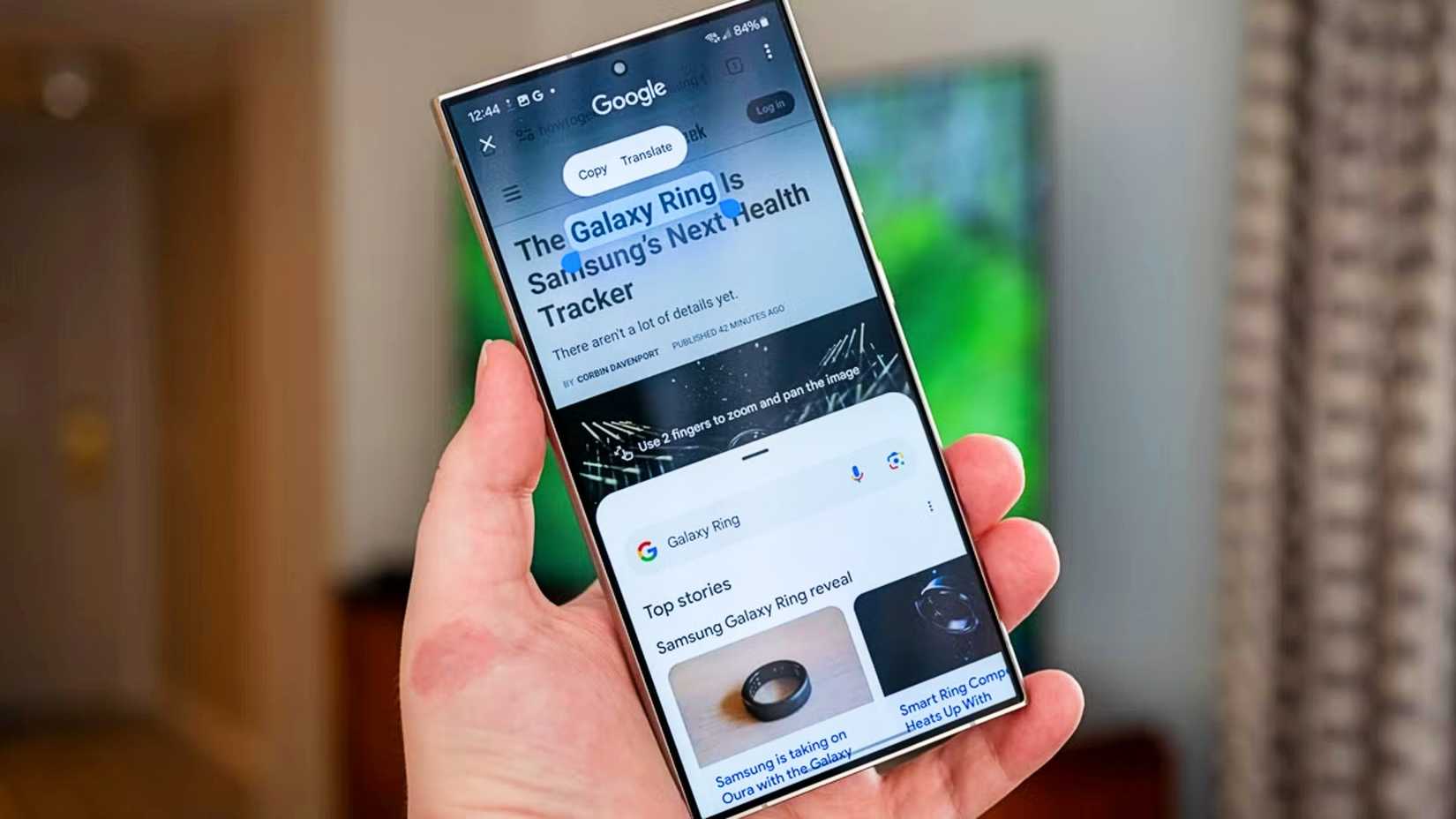 google circle to search running on a samsung galaxy s24 ultra
